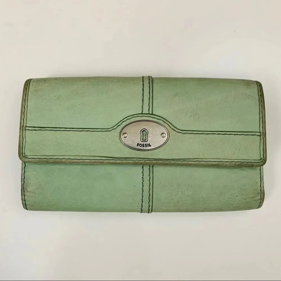 Fossil Maddox Mint Wallet - Picture 2 of 6